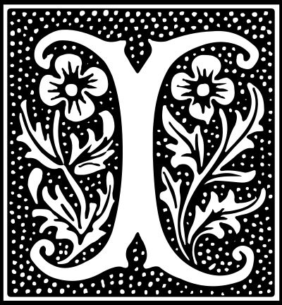 Euclid Initial Letter I clipart