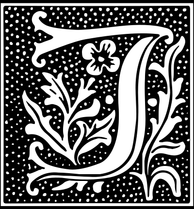 Euclid Initial Letter J clipart