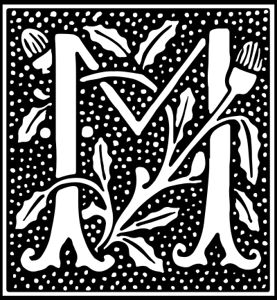 Euclid Initial Letter M clipart