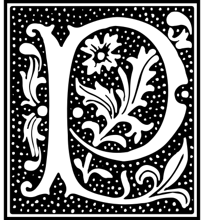 Euclid Initial Letter P clipart
