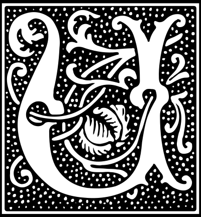 Euclid Initial Letter U clipart