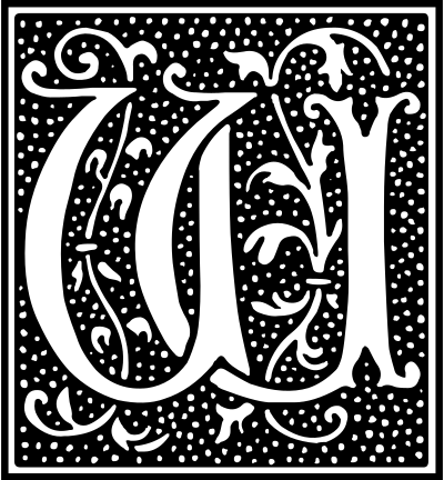 Euclid Initial Letter W clipart
