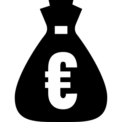 Euro money bag clipart