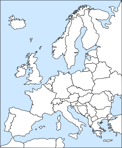 Europe outline clipart