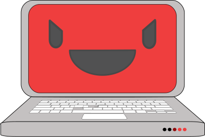 Evil Computer Laptop clipart