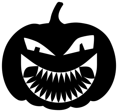 Evil Jack O Lantern Silhouette 4 clipart