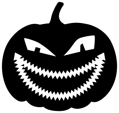 Evil Jack O Lantern Silhouette 4 Variation 2 clipart