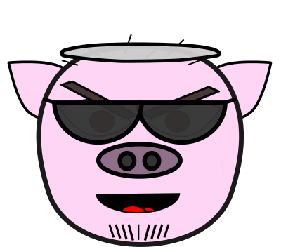 EVIL PIG!!! clipart