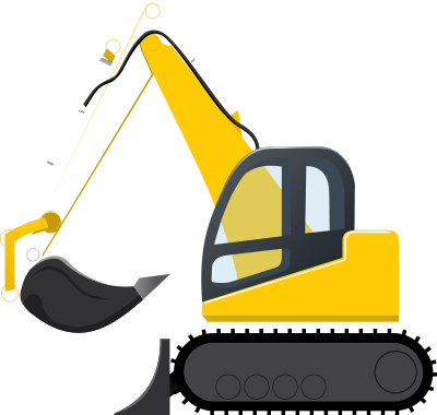Excavator - pelleteuse clipart