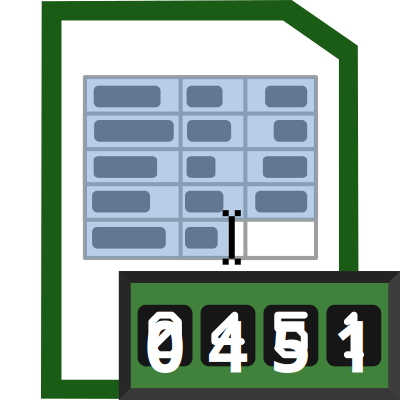 Excel Spreadsheet File Word Count Icon clipart