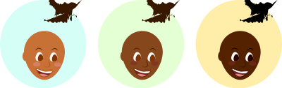 Excited Child Face clipart