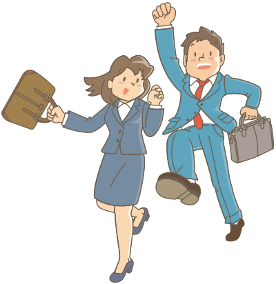 Excited Employees clipart