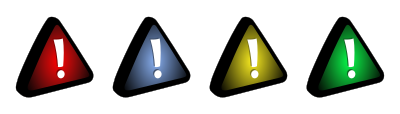 Exclamation icons clipart