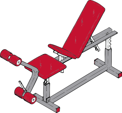 Exercise bench clipart