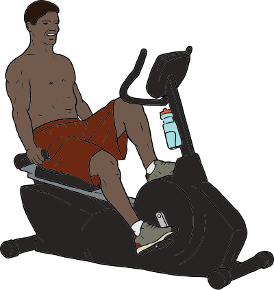 Exercise Bike Man clipart