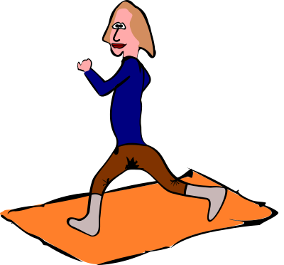 Exercising woman clipart