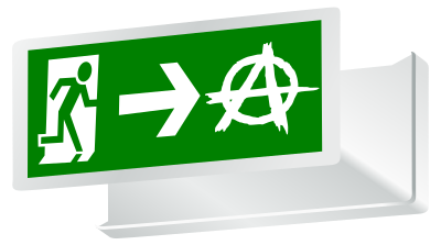 Exit Capitalism! (anarchy version) clipart