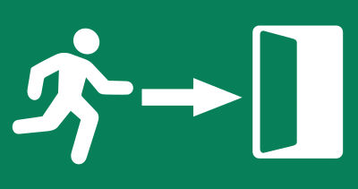 Exit sign clipart