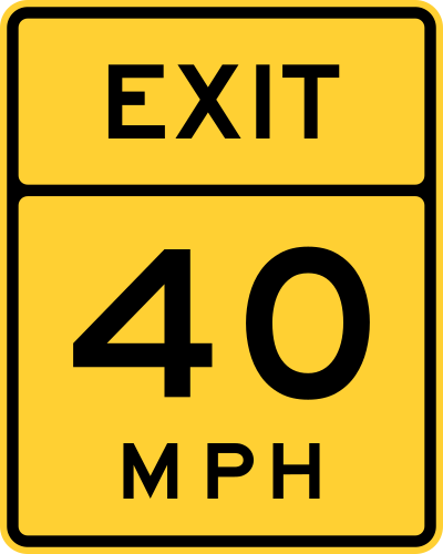 Exit Speed 40 clipart