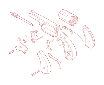 Exploded gun clipart