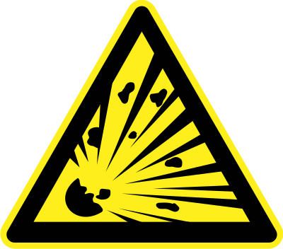 Explosive Material Warning Sign clipart