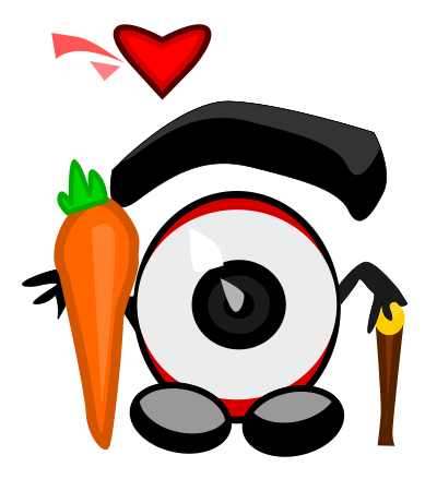 Eye and Carrot clipart