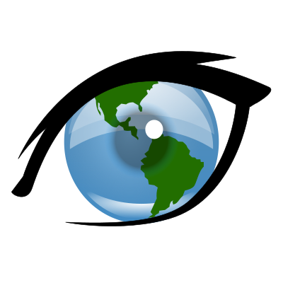 Eye can see the world clipart