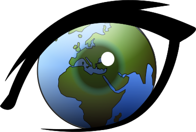 Eye can see the world Europe, Africa and Middle East (from "cam.morris" and "narrowhouse" works) clipart