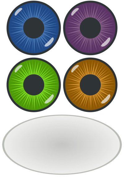 Eye components clipart