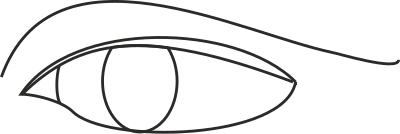 Eye line drawing clipart