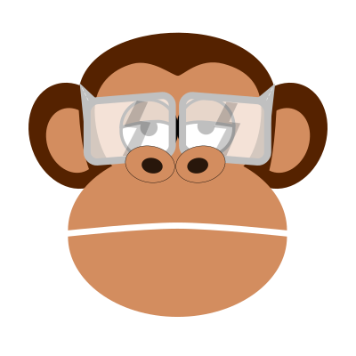 Eye protection monkey clipart