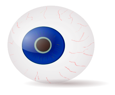 Eyeball blue realistic clipart