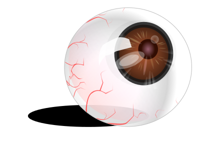 Eyeball brown-bloodshot clipart