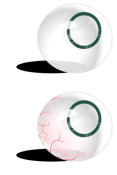 Eyeball green & bloodshot clipart