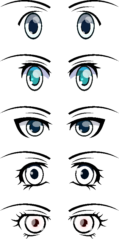 Eyes Manga Anime - 1 clipart