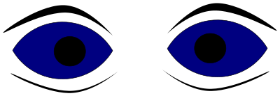 Eyes on the nose clipart
