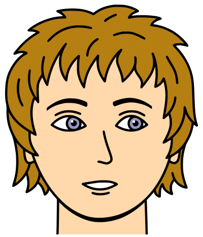 Face 1 colour clipart