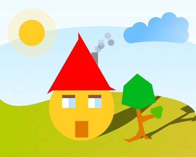 Face house clipart