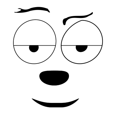 Face of a dog clipart