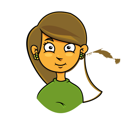 Face of a girl smiling clipart