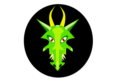 Face of a Green Dragon clipart