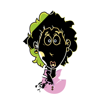Face of a surprised woman clipart