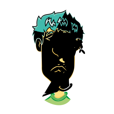 Face of sad man clipart
