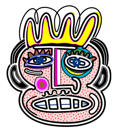 Face - STREET ART - Remix 2 clipart