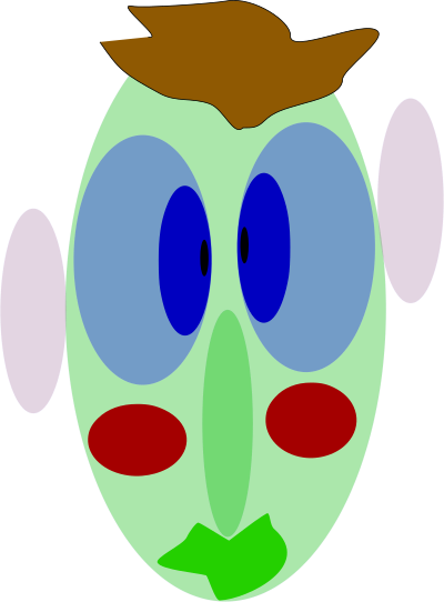 Face With Eyes Ears Little Hair clipart