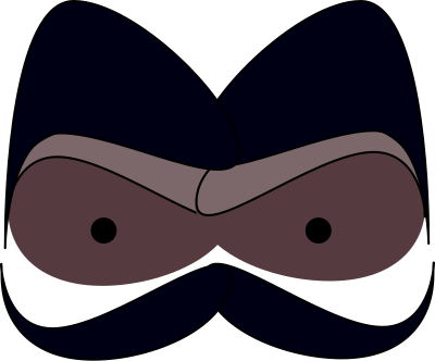Face with mustaches clipart