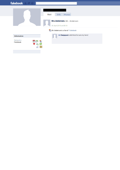 Facebook/fakebook Template clipart