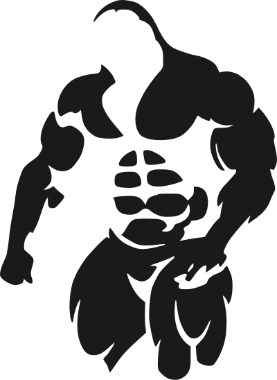 Faceless bodybuilder clipart