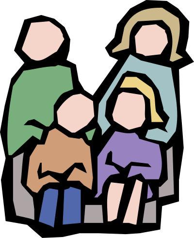 Faceless Family - Colour clipart