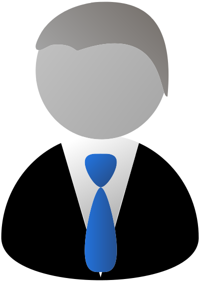 Faceless Man In Suit Icon clipart